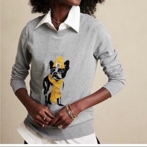 BNWT Banana Republic Frenchie Intarsia Crew-Neck Sweater Shirt size XL USD $60